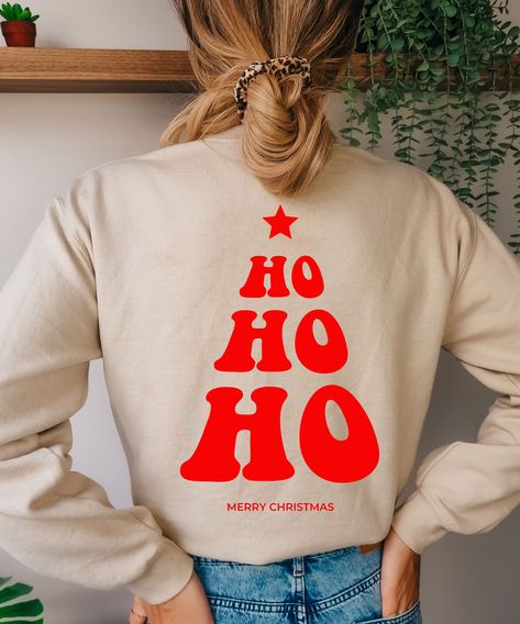 Holiday Shirts For Women, Christmas Sweather, Sweatshirt Design Ideas, Hippie Christmas, 70s Christmas, Retro Christmas Shirt, Christmas T Shirt Design, Xmas Sweater, Sweater Christmas