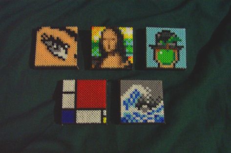 Mini Art Magnets by HDorsettcase Mini Arts, Hama Art, Art Magnets, Hamma Beads Ideas, Perler Creations, Perler Bead Projects, Hama Beads Design, Perler Crafts, Bead Sprite