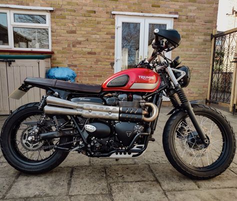 Customize Triumph Street Scrambler 900 by Stoke and Bear Triumph Scrambler 900, Triumph Street Scrambler 900 Custom, Triumph Scrambler 400x Modified, Triumph Tiger 1200 Explorer, Scrambler Motorcycle Street Tracker, Scrambler Moto, Triumph Street Scrambler, Triumph Thunderbird 900, Street Scrambler