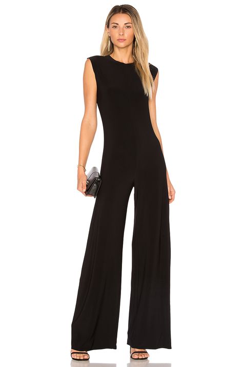 #REVOLVE Black Jumpsuits, Nye Outfits, Cute Spring Outfits, Knit Jumpsuit, Norma Kamali, Outfit Look, Sleeveless Rompers, Revolve Clothing, Sleeveless Jumpsuits