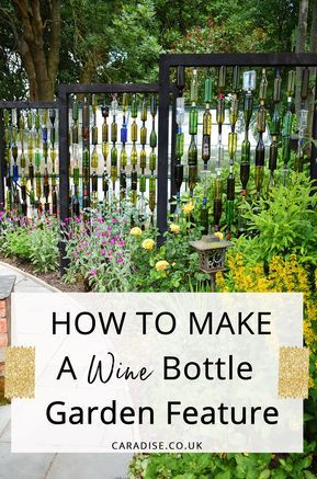 Wine Bottle Fence, Wine Bottle Outdoor, Wine Bottle Garden, Screen Garden, Garden Escape, Wine Bottle Wall, Bottle Tree, Bottle Garden, Bottle Wall