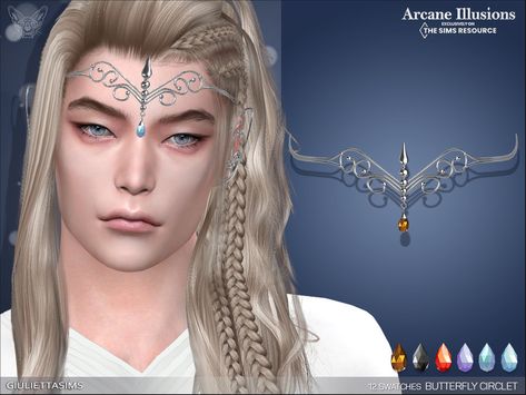 Sims 4 Male Fairy Cc, Sims 4 Crowns, Sims 4 Arcane, Sims 4 Avatar, Sims Folder, Sims Accessories, Elf Crown, Los Sims 4 Mods, Ts4 Mods