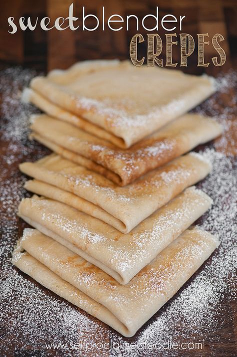 Sweet Blender Crepes http://selfproclaimedfoodie.com/sweet-blender-crepes/ Crepes Blender, Blender Crepes, Ninja Blender Recipes, Crepes Party, Blendtec Recipes, Crepes Recipe, Crepe Batter, Sweet Crepes, Ninja Blender