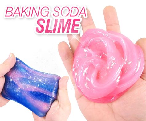 DIY Baking Soda Slime!! Slime Safe for Kids Slime Without Shaving Cream, Baking Soda Slime, Ways To Make Slime, Diy Hand Soap, Borax Slime, Making Fluffy Slime, Contact Solution, Slime No Glue, Slime For Kids