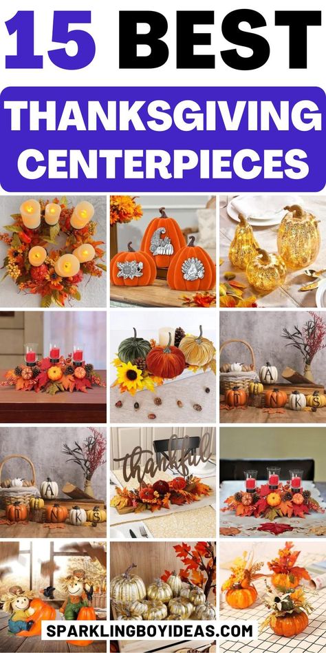 If you’re looking for some creative thanksgiving centerpieces for your Thanksgiving table decorations? Then look no further! I’m sharing the best dollar store thanksgiving centerpieces that are easy to make and so festive. Table decor is a very important part of Thanksgiving and these Thanksgiving table setting ideas will help you fill your table with atmosphere and color — just like in the stores! Turkey Centerpieces, Easy Thanksgiving Centerpieces, Thanksgiving Centerpiece Ideas, Thanksgiving Decorations Table Setting, Thanksgiving Table Setting Ideas, Diy Thanksgiving Centerpieces, Thanksgiving Table Centerpieces, Thanksgiving Centerpieces Diy, Easy Diy Thanksgiving