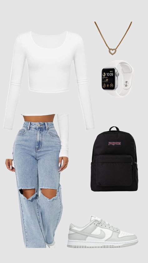 Back To School Outfit Ideas, School Outfit Ideas, Simple Outfits For School, Latina Fashion Outfits, Back To School Outfit, Casual Preppy Outfits, Outfit Inspo Casual, Trendy Outfits For Teens, Autumn Fashion Casual