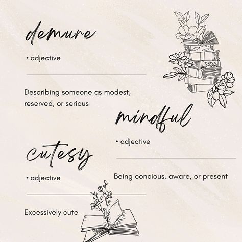 As a linguistics major in college, a writer, and an editor I love when words blow up on social media or take on new meanings. So here’s a fun little breakdown of the latest ‘demure, mindful, cutesy’ fad. • • • • • #verydemure #verymindful #verycutesy #BookishMoments #authorsofinstagram #bookeditor #authorlife #bookishthings #authorsofinstagram #writerlife #bookstagrammer #bookstagram #bookbabes #demure #bookmemes #wordporn Demure Meaning, Linguistics Major, Major In College, Book Editing, Copy Editing, Indie Author, Book Memes, Editing Service, Romance Novels