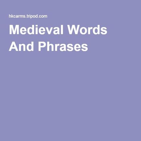 Medieval Words And Phrases Medieval Journal, Writing Expressions, Sentence Starters, Words And Phrases, Writing