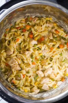 Egg Noodle Pasta, Instant Pot Chicken Pot Pie, Chicken Pot Pie Pasta, Pot Pie Pasta, Creamy Chicken And Noodles, Creamy Chicken Pot Pie, Noodle Pasta, Pillsbury Pie Crust, Easy Chicken Dinner