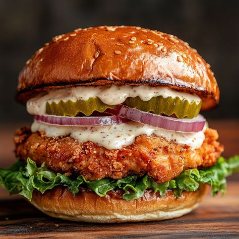 Southern Fried Chicken Burger, Buttermilk Chicken Burger, Crispy Chicken Burgers, Fried Chicken Burger, Buttermilk Chicken, Fast Food Menu, Toast Sandwich, Chicken Burger, Southern Fried Chicken