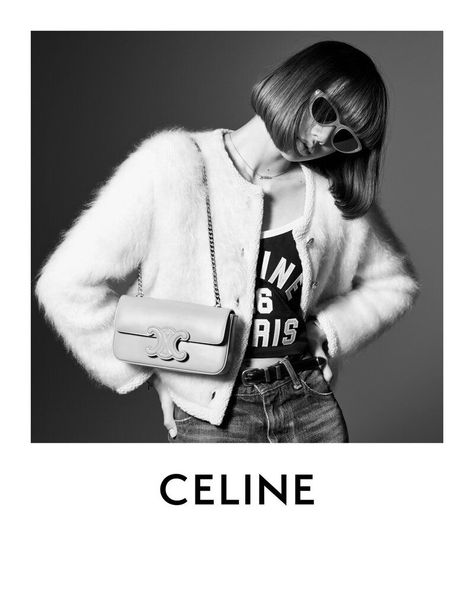 Blackpink's Lisa poses with attitude in Celine's sporty yet stylish summer collection. #Celine #CELINEBYHEDISLIMANE #Lisa #Blackpink Celine Ambassador, Celine Campaign, Lisa Celine, Chic Sunglasses, Sleek Bob, Hedi Slimane, Pose For The Camera, Summer 22, Lalisa Manobal