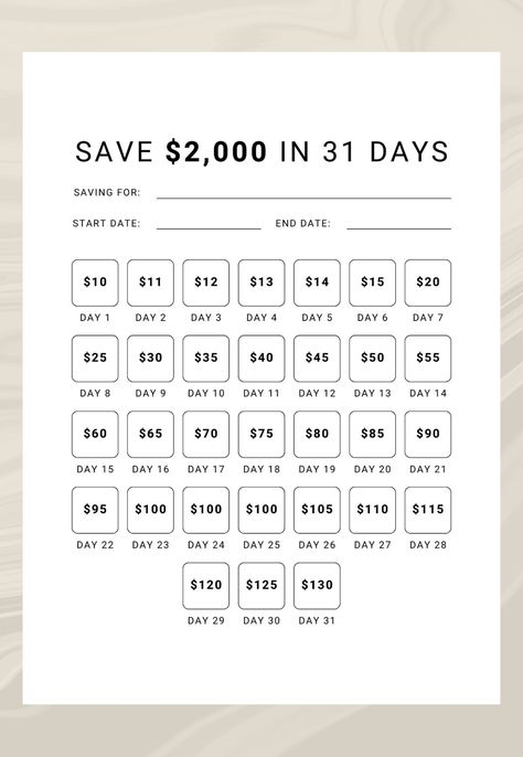 Save 2000 in a month, Money Challenge, 2k Savings Challenge, Savings Tracker, Savings challenge Save 2000, Savings Challenge Monthly, Etsy Templates, Small Business Plan Template, Saving Methods, Saving Money Chart, Money Chart, Money Saving Methods, Saving Plan