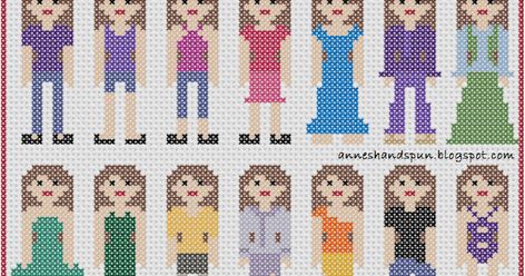 People Cross Stitch Pattern Free, Pixel People Cross Stitch, Cross Stitch Family Pattern Free, Stitch People Pattern, Cross Stitch People Family Portraits, Different Styles Of Clothes, Cross Stitch Woman, Cross Stitch People, Styles Of Clothes