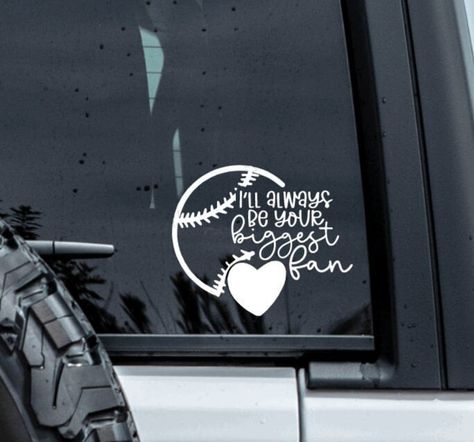 Baseball Decals, Baseball Mom Gifts, Your Biggest Fan, Mom Car, Truck Stickers, Car Window Stickers, School Lockers, Truck Decals, Personalized Stickers