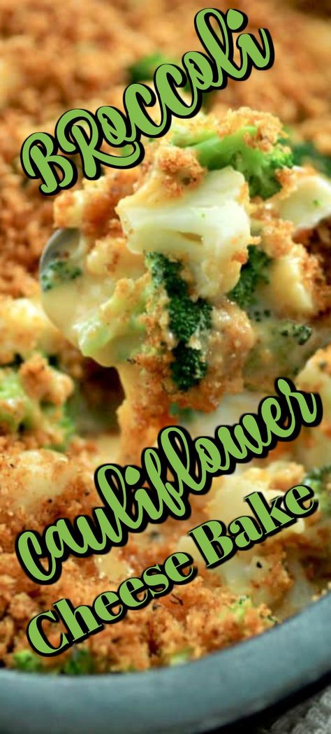 Broccoli Casseroles, Broccoli Cauliflower Cheese, Cauliflower Cheese Bake, Broccoli Cauliflower Casserole, Broccoli Dishes, Casserole Dish Set, Broccoli And Cauliflower, Favorite Casseroles, Diy Easy Recipes