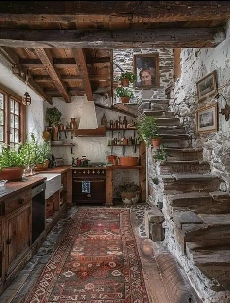 Cob House, Stone Walls, Dream House Rooms, Earthship, Cozy Farmhouse, Dream House Interior, Stone Houses, Pretty House, Dream House Decor