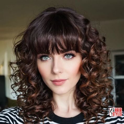 35. Curly Fringe Bangs | 60 Best Curly Hairstyles With Bangs For A Stunning Look! Welcome to the world of irresistible curls and chic bangs! If you're ready to embrace a bold and beautiful transformation, you've come to the right place. In this comprehensive guide, we'll navigate the exciting realm of curly hairstyles with bangs, showcasing the 60 best. Curly Haircuts With Bangs And Layers, Curly Cuts With Bangs, Long Curly Haircuts With Bangs, Straight Bangs With Curly Hair, Curly Hair With Fringe Bangs, Curly Lob With Bangs, Straight Bangs Curly Hair, Curly Hair Straight Bangs, Curly Fringe Bangs