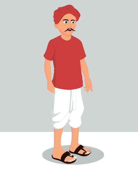 Indian village man cartoon character. moral stories for the best cartoon character vector Village Man Cartoon Character, Chroma Toons Cartoon Character, Father Cartoon Character, Farmer Illustration Character, 2d Cartoon Character Design, Man Cartoon Characters, Indian Cartoon Characters, 2d Character Illustration, Cartoon Man Character