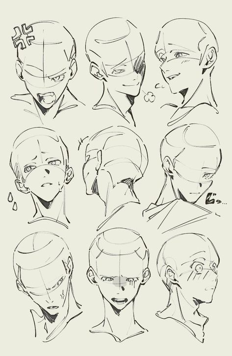 Faces How To Draw, Slightly Tilted Head Reference, Oc Templates Drawing, Head Tilted Down Looking Up Reference, Male Headshot Poses Drawing Reference, 360 Head Reference, Head Looking Down, Head Looking Up, Head Down Reference