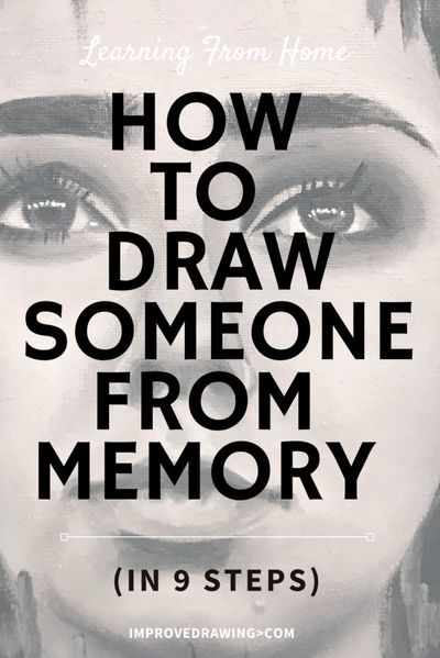 How to Draw Someone From Memory (in 9 Steps) – Improve Drawing Artist Pencil Drawing, How To Sketch A Face From A Photo, Creative Portrait Drawing Ideas, How To Draw Someone, Memory Drawing Sketches, How To Draw A Portrait, Ab Drawing, Drawing Waves, Realistic Face Drawing