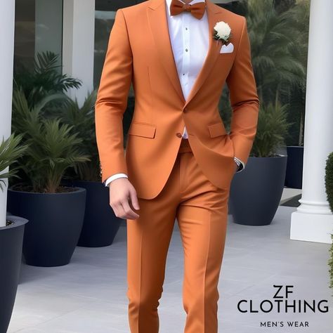 Formal Wedding Suit, Groom Suits, Orange Suit, 2 Piece Suit, Body Measurement, Wedding Suit, Premium Colors, Groom Suit, Pant Length