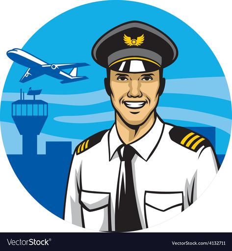 Pilot Drawing Easy, Drawing Easy Cartoon, Pilot Drawing, Pilot Uniform Men, Plane Clipart, Engineer Cartoon, Cartoon Wall Painting, Batman Comic Cover, Easy Cartoon