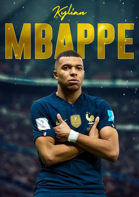 Kylian Mbappe Poster, France poster, Mbappe aesthetic wallpaper Soccer Wall Art, Sports Highlights, Cristiano Ronaldo Lionel Messi, Paris Poster, Soccer Poster, Teenager's Room, Soccer Life, Kylian Mbappe, Soccer Stars