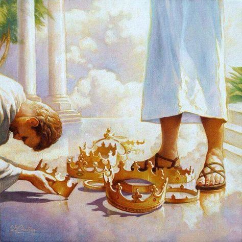 Laying My Crown At His Feet Revelation 4, Bible Pictures, Prophetic Art, Ayat Alkitab, Pictures Of Jesus Christ, Bride Of Christ, Jesus Painting, Jesus Christ Images, Biblical Art