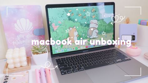 unboxing macbook air m1 in 2023 🌿 (space grey) ✨️ ~ full video in my YT channel // link in bio #macbookair #unboxing #lemoneelife Macbook Air M1 Space Grey Aesthetic, Macbook Air M1 Space Grey, Macbook Air M1 Wallpaper, Macbook Air M1 Aesthetic, Aesthetic Unboxing, Macbook Air M1, Internet Friends, Yt Channel, Gray Aesthetic