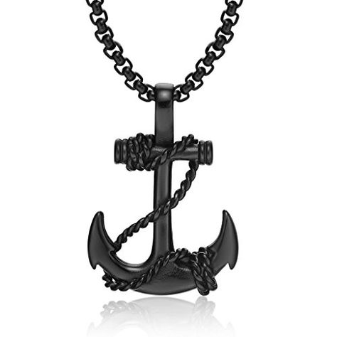 Necklaces For Men, Anchor Pendant, Anchor Necklace, Anchor Chain, Gold Chains For Men, Estilo Hip Hop, Style Punk, Jewelry For Men, Charm Pendant Necklace