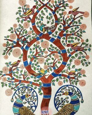 Wall Painting Indian Art, Tree Of Life Art Drawing, Gond Art Peacock, Jaipur Painting, Mithila Art, Gond Art, Indian Traditional Paintings, Tree Of Life Painting, Gond Painting