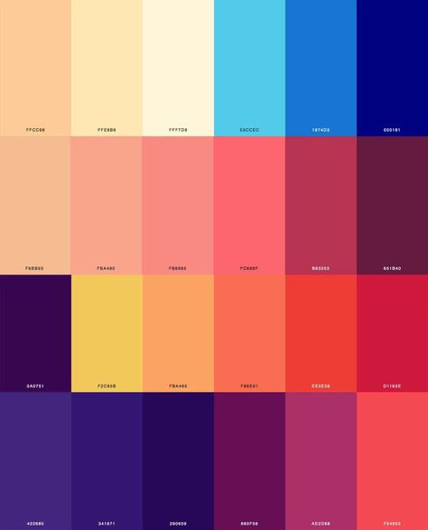 College Color Palette, Cmyk Colour Palette, Vibrant Colour Pallete, Rainbow Color Palette Hex Codes, Hex Palette, Cmyk Color Palette, Flat Color Palette, Color Tips, Pantone Palette