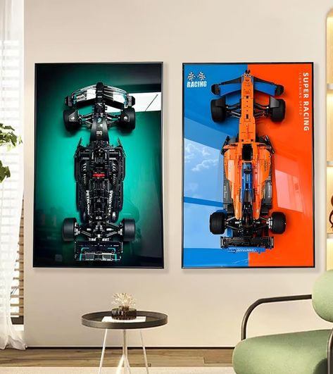 Display Wallboard for Lego Technic Mercedes-AMG F1 W14 E Performance Race Car 42171 & 42141 Technic McLaren Formula 1, Compatible with Lego Mercedes-AMG F1, for Lego Car Wall Mount, Only Wallboard - lego technic F1 Lego Display, Lego Mclaren, Lego Technic Display, Lego F1, F1 Lego, Car Display Design, Lego Wall Display, Lego Car Display Ideas, Lego Auto