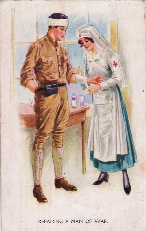 United States - Red Cross Nurses on postcards, 1917. Ww1 Posters, Wounded Soldier, Red Cross Nurse, Army Nurse, Honoring Veterans, Nurse Art, Nurse Rock, Vintage Nurse, Military Nurses