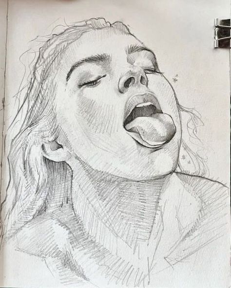 Tongue Sketch Pencil Drawings, Figer Drawing Women, Hot Pencil Drawings, Nude Drawing References Female Pose, Women Drawing Body Sketches, Sexuality Tattoo, Romantic Sketches, Body Image Art, Female Art Painting