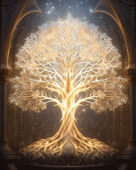 ✨ . . . . #instagram #instagood #fantasy #magical . . . #sun #light #sunlight #sunrays☀️ #sunbeam #tree #treeoflife #spiritual… | Instagram Mystic Illustration, Anime House, Fantasy Tree, Magical Tree, Floor Wallpaper, Sun Light, Natural Gold, White Tree, Tree Drawing