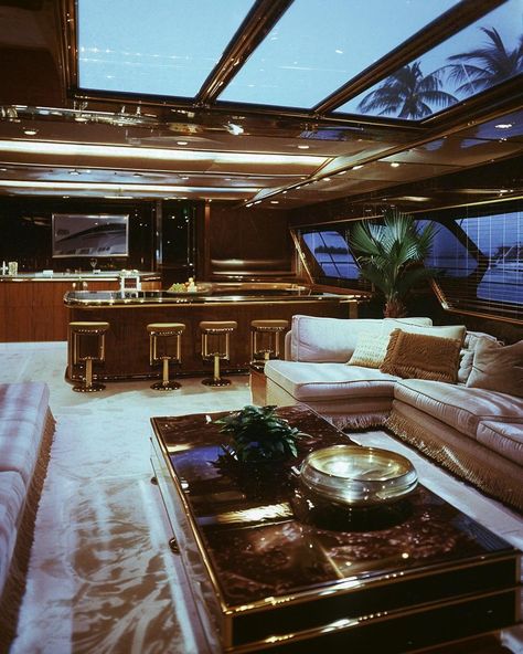 Which 1980s private yacht would you choose? 🛥️ [AI] Get your wall posters on liminaldestinations.com (link in bio!) • • • • #80sinterior #1980sinterior #80saesthetic #1980s #80svibes #80snostalgia #80sdecor #80s #80spenthouse #vintage #interiordesign #homedecor #luxuryhomes #midcentury #midcenturymodern #postmodern #luxury 1980s Rich Aesthetic, 80s Rich House, Vintage Yacht Interior, 90s Mansion, 80s Basement, 80s Luxury Interior, Vintage Luxury Aesthetic, 80s Apartment, 80’s Decor