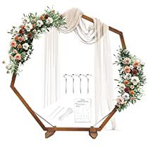 Check this out! Rustic Backdrop Wedding, Arbor Backdrop, Wooden Wedding Arch, Wood Wedding Arches, Arch Arbor, Wooden Wedding Arches, Balloon Arch Frame, Rustic Outdoor Decor, Hexagon Wedding