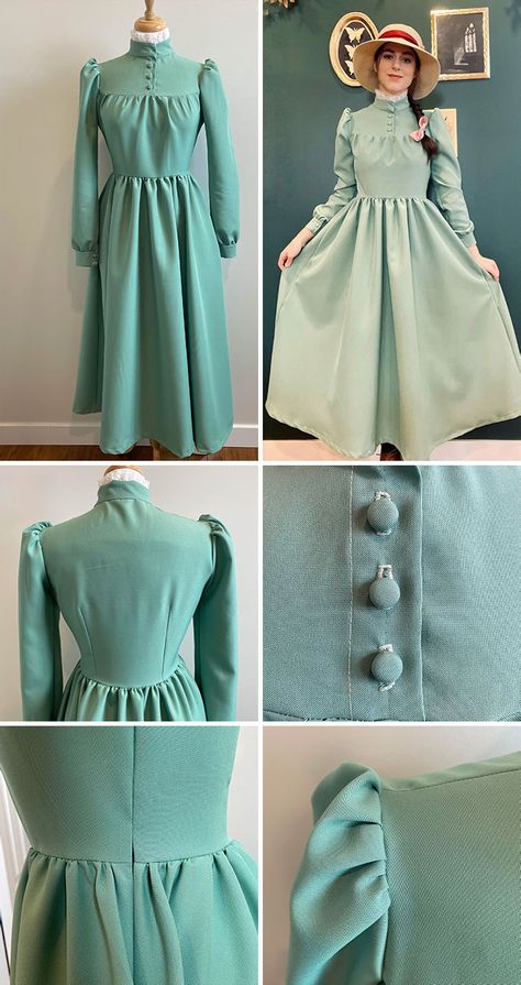 Howl Moving Castle Dress, Sophie Dress Howls Moving Castle, Sophie Dress Howl, Beautiful Dress Patterns, Sophie Howls Moving Castle Outfit, Howls Moving Castle Clothing Style, Howls Moving Castle Wedding Dress, Sofie Howls Moving Castle Cosplay, Diy Howls Moving Castle