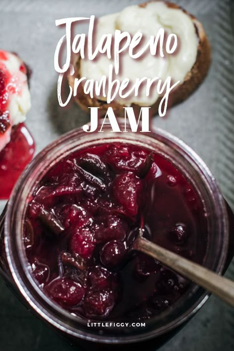 Cranberry Jalapeno Jam Food Nanny, Berry Jalapeno Jam, Spicy Jam Recipes, Cranberry Pepper Jelly Recipe Canning, Cranberry Jalapeno Jam Canning, Jalapeno Cranberry Jelly, Cranberry Pepper Jam, Cranberry Pepper Jelly, Cranberry Jalapeno Jam