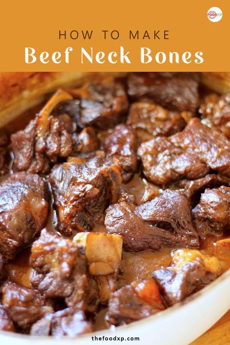 Beef Neck Bone Soup Recipe, How To Cook Beef Neck Bones, Neckbones And Potatoes On Stove, Beef Bones Recipe Dinners, Beef Neck Bones Recipe Instant Pot, Neck Bones And Potatoes Recipes, Beef Neck Bones Recipe Oven, Soup Bones What To Do With, Neck Bones Crockpot