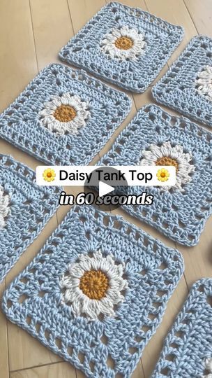 165K views · 3.8K reactions | Here is a quick overview showing how the daisy tank top is constructed 🌼 It’s fun seeing the granny squares and triangles come together to become a garment that you can wear 💖 If you’re working on this tank top, which part are you on? Full video tutorial, free pattern & kit available! #breezydaysdaisytanktop #crochetwithme #crochettanktop #grannysquarelove | All About Ami | Jumbo · Bossa Moves (feat. Plum Soul) Granny Square Crop Top Pattern Free, Granny Squares Top, Granny Square Tank Top Free Pattern, Large Granny Square, Granny Square Top Pattern, Granny Square Crochet Top, Connecting Granny Squares, Crochet Top Pattern Summer, All About Ami