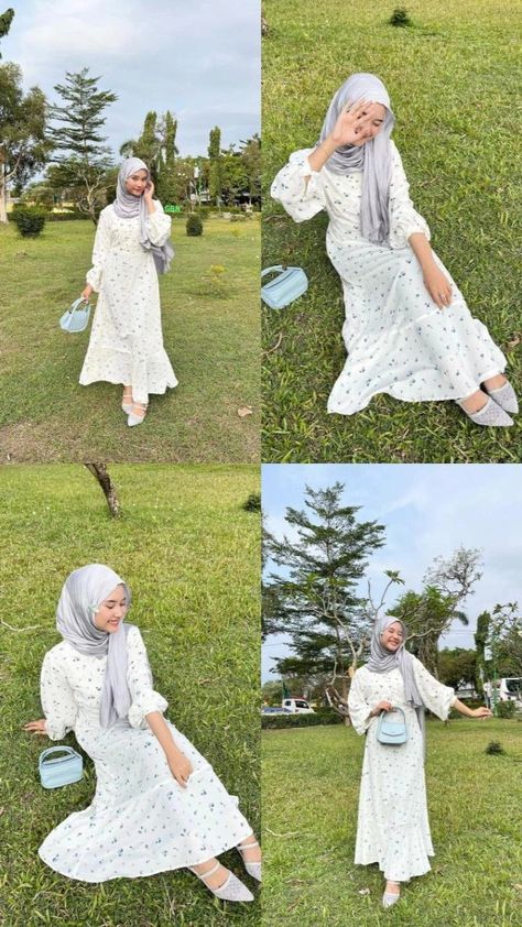 Picnic Outfit Hijab, Picnic Photography, Garden Party Outfit, Ootd Simple, Simple Hijab, Muslim Fashion Hijab Outfits, Indonesian Girls, Muslim Fashion Hijab, Muslim Outfits