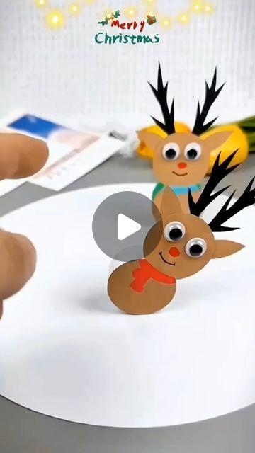 Instadiyou on Instagram: "Made a dancing deer for Christmas using cardboard and plastic bottle caps! This cute and festive DIY craft is the perfect holiday decoration, adding a fun, handmade touch to your Christmas celebrations. Watch the deer dance around, bringing holiday cheer and joy to the whole family!

#diychristmasdecor #dancingdeer #christmascrafts #handmadeholiday #cardboardcraft #recycledcrafts #plasticbottlecapcraft #holidaydecor #diyprojects #christmasdecorations #creativecrafting #instadiyou #holidaycheer #handmadewithlove #recycleandcreate #kidscrafts

Keywords: diy christmas deer, holiday crafts, cardboard projects, recycled crafts, festive diy, christmas decoration ideas, eco-friendly craft" Christmas Crafts With Bottle Caps, Deer Crafts Preschool, Plastic Bottle Cap Crafts, Deer Craft, Reactions Videos, Crafts Cardboard, Cardboard Projects, Xmas Decorations Diy, Plastic Bottle Caps