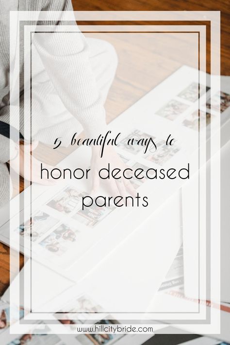 It's natural to miss your mother and father if they can't be present on your big day. Here are 5 thoughtful ways to honor deceased parents. #weddingideas #weddinginspiration #honordeceasedparents #memorial #honorparents #parents #fatherofthebride #motherofthebride #fatherofthegroom #motherofthegroom Honoring Late Mother At Wedding, Remembering Mom On Wedding Day, Mother Of The Groom Memorial, Honoring Late Father At Wedding, Mother Of The Bride Memorial, How To Honor Deceased At Wedding, Ways To Honor Deceased At Wedding, Wedding Program Examples, Wedding Wishes Messages