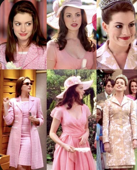 Princess Diaries Pink Dress, Princess Diaries Wardrobe, Princess Diary Outfits, Princess Mia Outfits, 90s Pink Aesthetic Outfits, Princess Diaries Dress, Princess Diaries Outfits, Princess Diaries Aesthetic, Princess Diaries 2