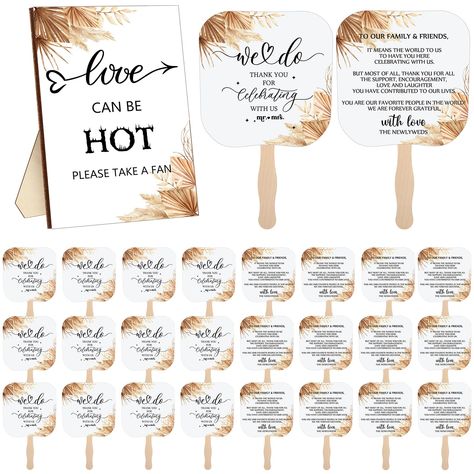 PRICES MAY VARY. Value Package: you are provided with 1 piece of wooden wedding table sign and 50 pieces of wedding hand fans, 51 pieces in total, this combination is nice to meet your wedding party decoration needs, you can also share them with others Reliable and Sturdy: the wedding signs for reception are made of wood material, the handheld fans for weddings are made of paper with wooden handle, reliable and solid, will not easy to break or fade, which can serve you for a long time, you can u Weeding Favors, Fan For Wedding, Wedding Signs For Reception, Wedding Hand Fans, Bridal Shower Party Favor, Wedding Table Sign, Jungle Wedding, Hand Fans For Wedding, Bridal Shower Party Favors