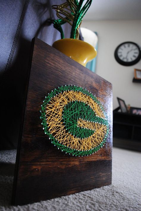 Packers Baby, Go Packers, Packers Logo, Green Bay Packers Logo, Green Bay Packers Football, Packers Fan, Craft Time, Green Bay Packers, String Art