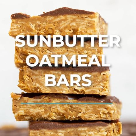 NEW!! Sunbutter Granola Bars! No Bake. These 5 Ingredient sunflower seed butter Oatmeal Bars are great for snacking, Freezer friendly and… Granola Bars No Bake, Oatmeal No Bake, Sun Butter, Sunflower Seed Butter, Vegan Richa, Oatmeal Bars, No Bake Bars, Seed Butter, Freezer Friendly