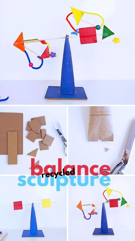 Balance Sculpture, Art Games For Kids, Babble Dabble Do, Steam Art, Art Games, Center Of Gravity, Sculpture Projects, Kinetic Art, Elementary Art Projects